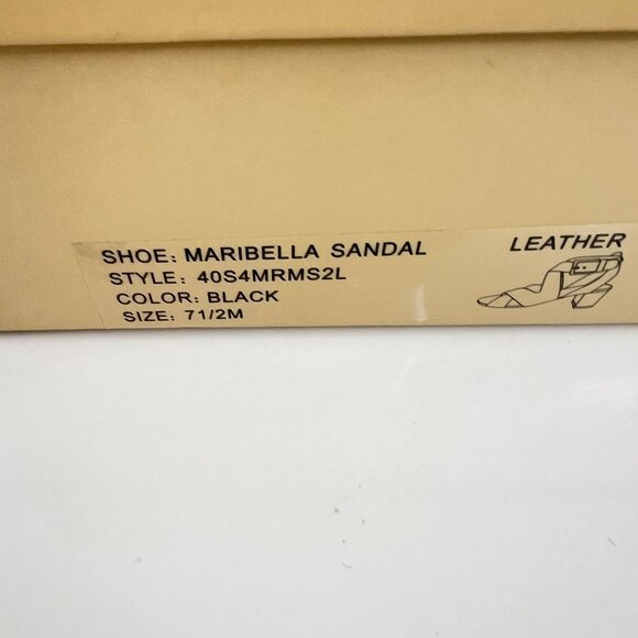 Michael Kors Black Strappy Sandals Size 7.5 M Maribella Heels Ankle - Picture 9 of 9